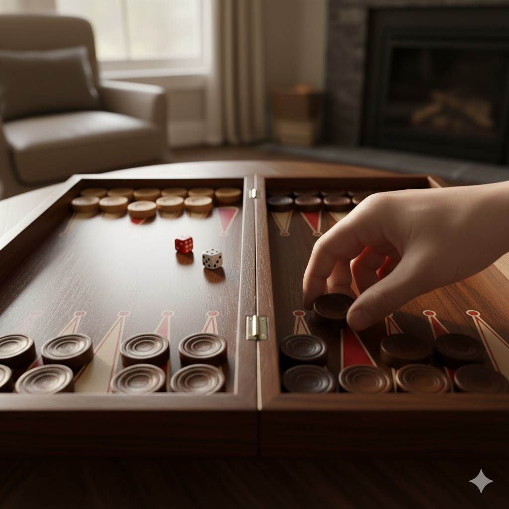 Backgammon peli: pelilauta