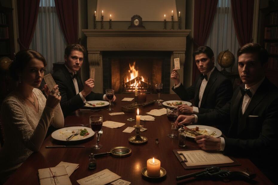 Murhamysteeri peli ja kattava opas jännityksen täyteiseen peli-iltaan